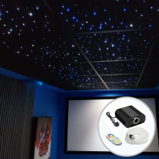 sterrenhemel plafond pro  set - 45 watt - 450 fiberdraden - lang 6 meter - RGB+CCT - Twinkle Wheel - set voor 4 m2