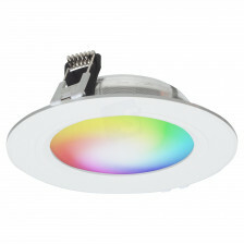 LED downlight - 6 watt - dimbaar RGB+CCT - 2.4G RF - rond 118 mm - gatmaat 95 mm - adereind aansluiting