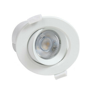 LED downlight richtbaar - 10 watt - 3000K - dimbaar - 935 lm - rond 105 mm - gatmaat 90 mm - snoer en stekker