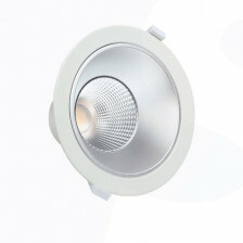 LED downlight - 10 watt - CCT 3000 / 4000 / 6000K - UGR<19 - rond 113 mm - gatmaat 100 mm - met snoer en stekker