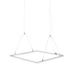 LED paneel Hollow afhangset - staalkabelset - 2 bevestigingspunten - Y afhanging - compleet voor 1 paneel
