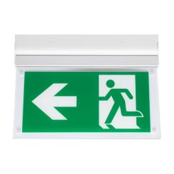 Vluchtweg verlichting systeemplafond - led - inclusief 3 pictogrammen - 2 watt - voor plafond en wand - autotest - witte behuizing #spec