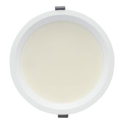 LED downlight prismatische afscherming - 32 watt - CCT 3000 / 4000 / 6000K - 110 lm/w - rond 230 mm - gatmaat 210 mm - Philips CertaDrive - snoer en stekker