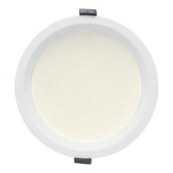 LED downlight prismatische afscherming - 24 watt - CCT 3000 / 4000 / 6000K - 110 lm/w - rond 185 mm - gatmaat 170 mm - Philips CertaDrive - snoer en stekker