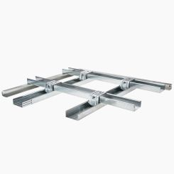 Metal stud plafond  2 x frame / RK gipsplaat 600 