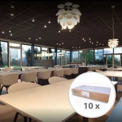 10x Rockfon Black 600x600 inleg - zwart --V2- hoogste geluidsabsorptie -  (240st=86,4m²)