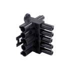 5-polige T-splitter - koppelbaar vergelijkbaar met Wieland® GST18i5 male - kleur zwart - voor DALI