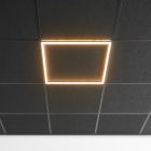 LED paneel hollow - zwart -  60x60 cm - CCT 3000 / 4000 / 6000K - zwarte rand -- 32W - Edge lit - Philips CertaDrive - met snoer en stekker