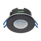 LED bewegingssensor - inbouw - zwart - rond 76 mm - gatmaat 63 mm - max 600 watt