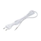 Aansluitsnoer 1,5 meter - 2 aderig - met platte euro stekker - kleur wit